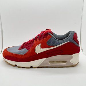 Air Max 90 Gym Red Smoke Grey Mens Size 8 DH4621-600